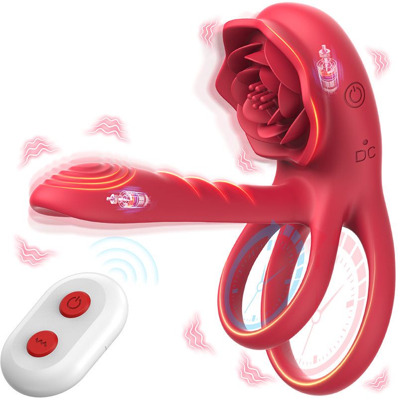 Desiretouch - Rose Cock Ring Vibrator Clit Stimulator Couple Toy Upgraded Version