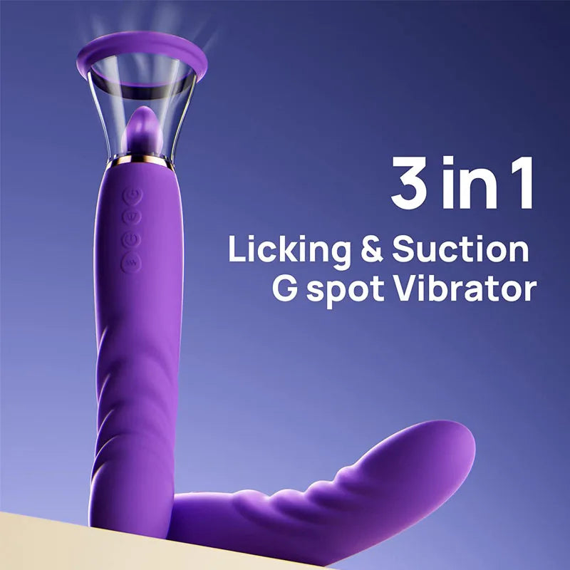 Lurevibe - Sucking Licking Vibrating Tongue Oral Clitoral G spot Vibrator