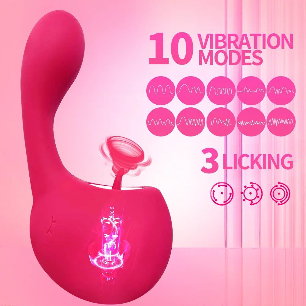 Lurevibe - Clitoral Licking G Spot Vibrator Clitoralis Stimulator for Women with 10 Licking Vibrating Modes