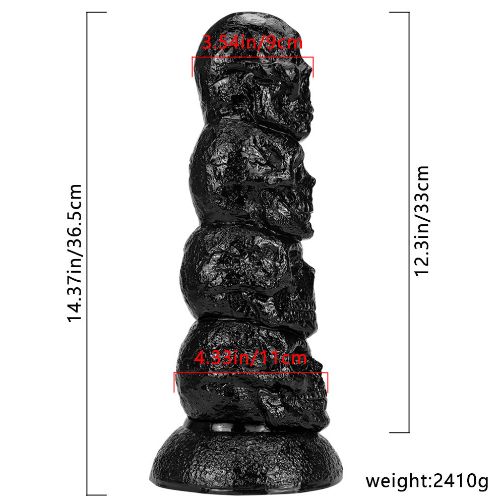 12.3 Inch Skull Giant Butt Plug Huge Dildo