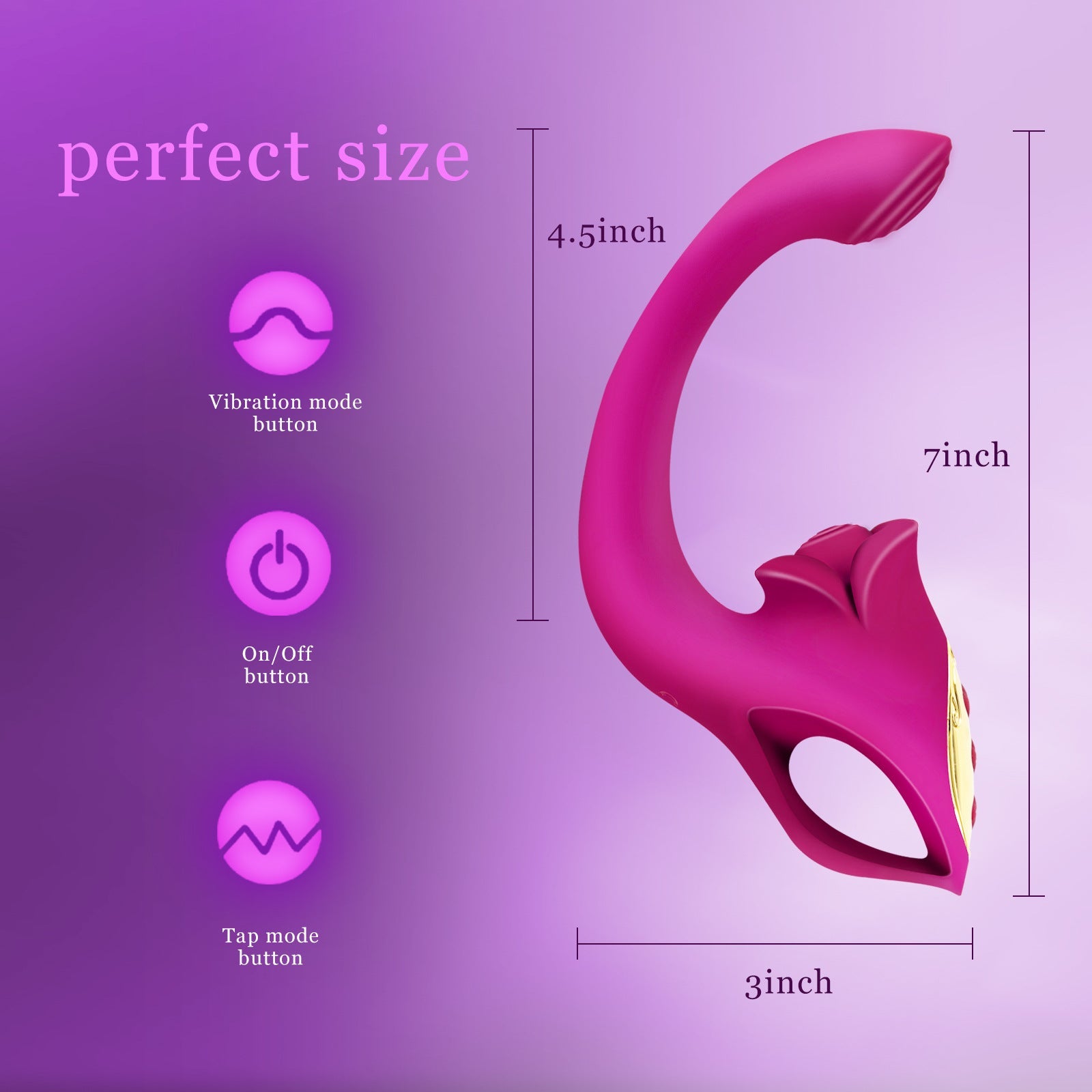 2 In 1 Rose Muncher Tapping Vibrator