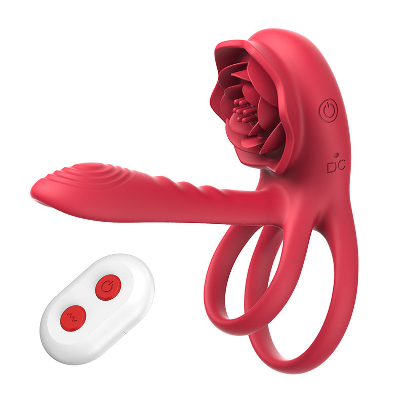 Desiretouch - Rose Cock Ring Vibrator Clit Stimulator Couple Toy Upgraded Version