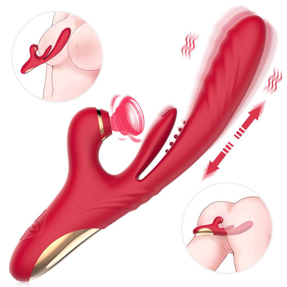 Desiretouch - 3 in 1 Suction & Thrusting Vibrator With Tongue For Clitoris & G-spot