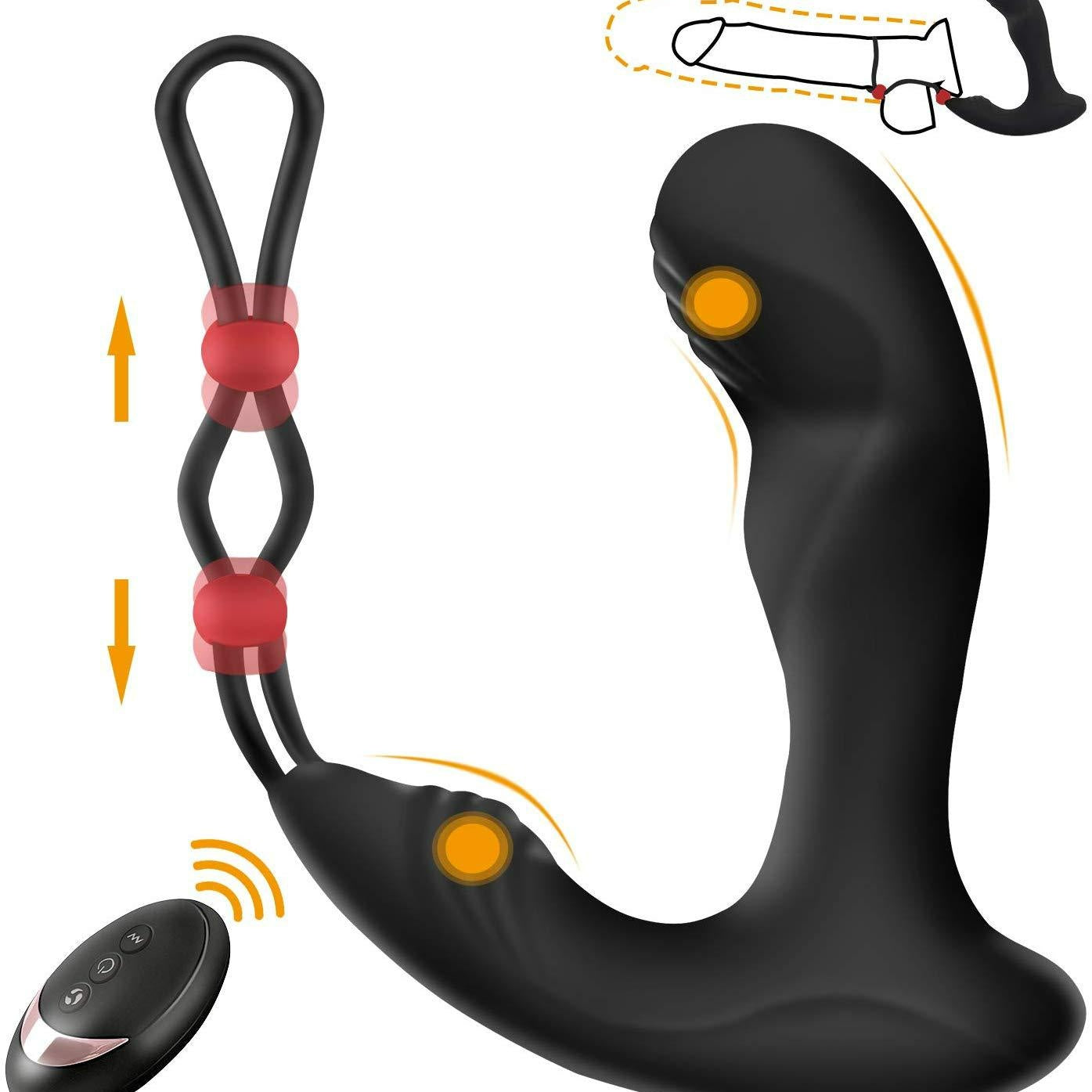 Lurevibe - Men's wireless remote control backyard bead pulling 9-frequency vibrating anal plug prostate toy