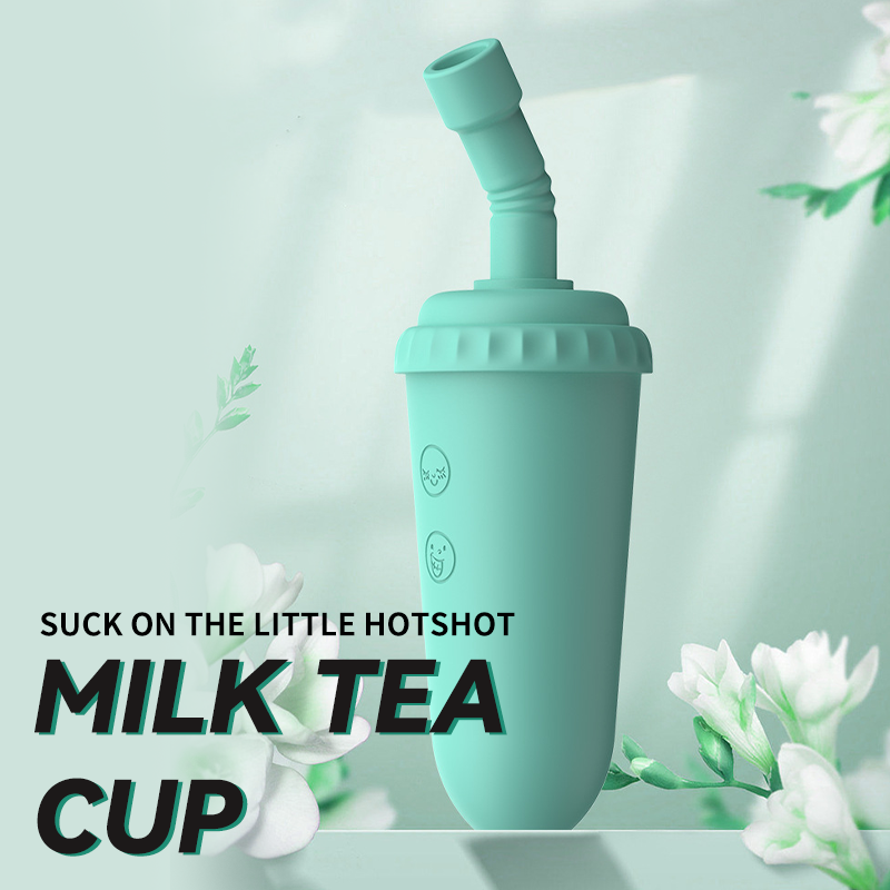 Milk Tea Cup Sucking Vibrator Female Massage Masturbator