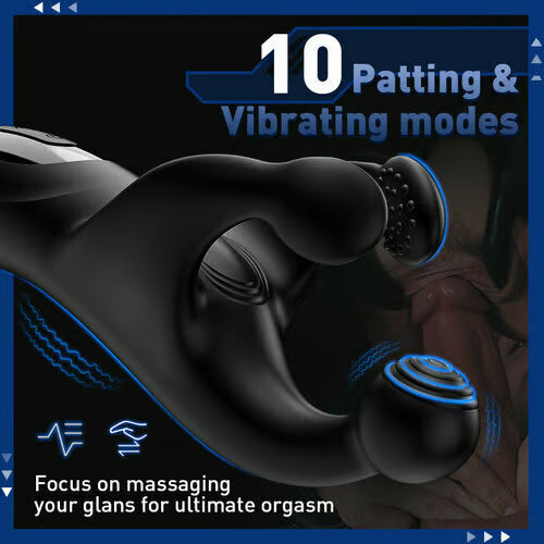 Lurevibe - SWEENEY 10 Patting & 10 Vibrating Male Vibrating Glans Trainer Stimulator