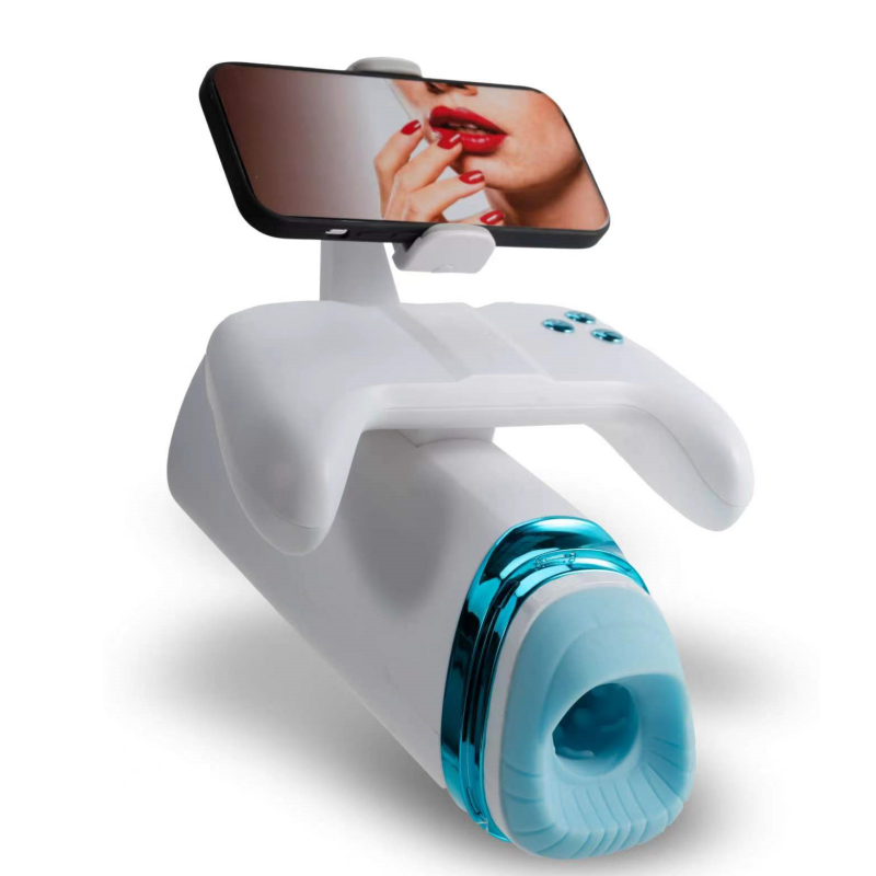 Game Cup M100 Heating Thrusting Vibrating Penis Stroker With Handles And Phone Holder