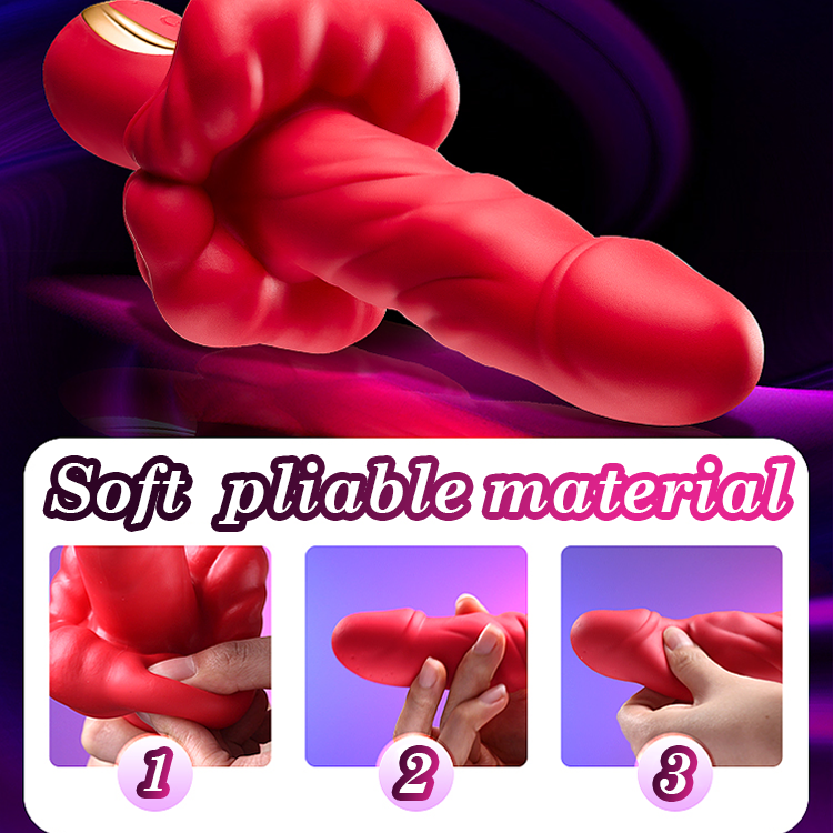 Lurevibe 360° Rotating Bead Telescopic Masturbation Vibrator