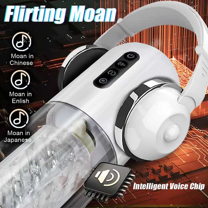 10-Frequency Rotating 10-Frequency Retractable Male Masturbator