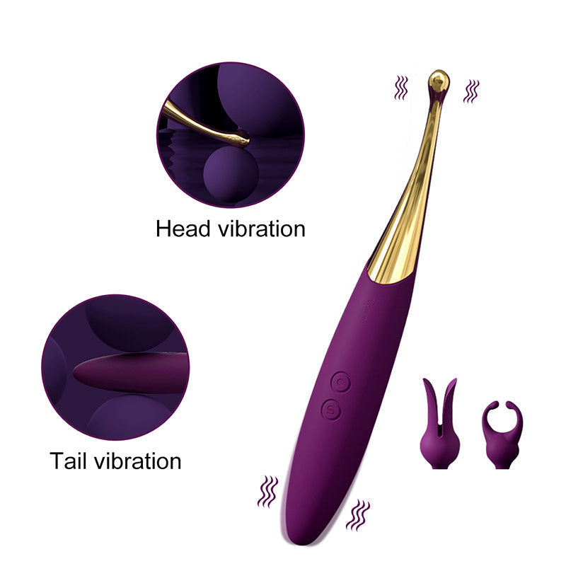 10-Speed Multifunctional Interchangeable Head Vibrating Wand