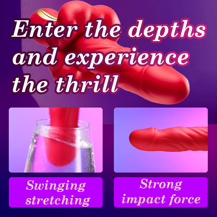 Lurevibe 360° Rotating Bead Telescopic Masturbation Vibrator