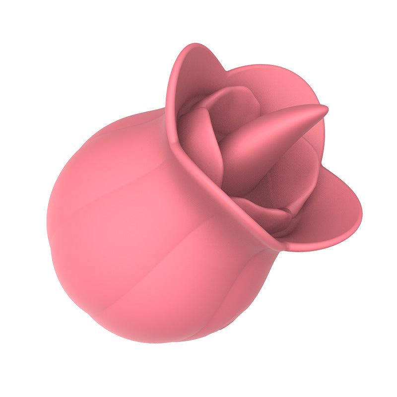 10 Speeds Rose Vibrator With Tongue