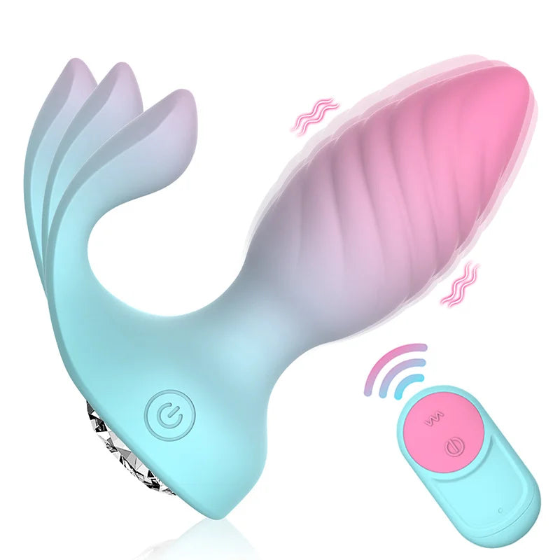 Lurevibe Diamond Anal Plug Wearable Vestibular Remote Control Anal Plug Vibrator