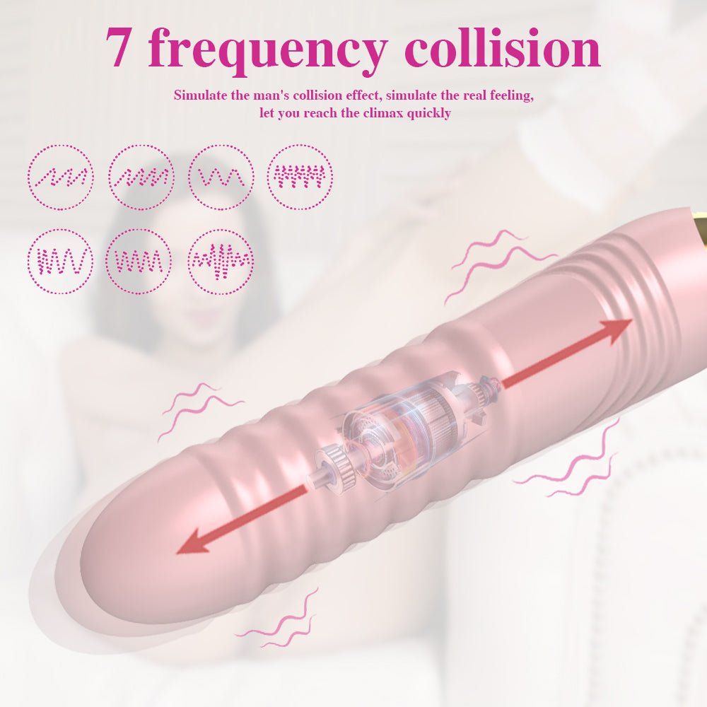 Lurevibe - New Rose Toy Warming G-spot Tongue Licking Vibrator