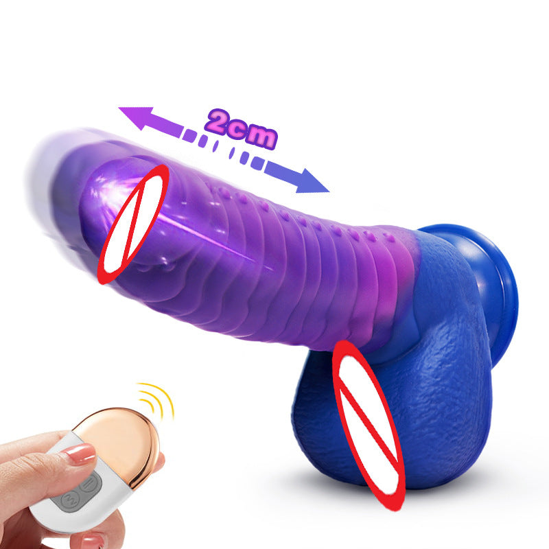 Desiretouch - Double-Ended Dildos Female 10 Frequency Variable Sex Machine Clitoris Vibrator - Telescopic Dildo Silicone Realistic Big Fake Penis Dildo Vibrator