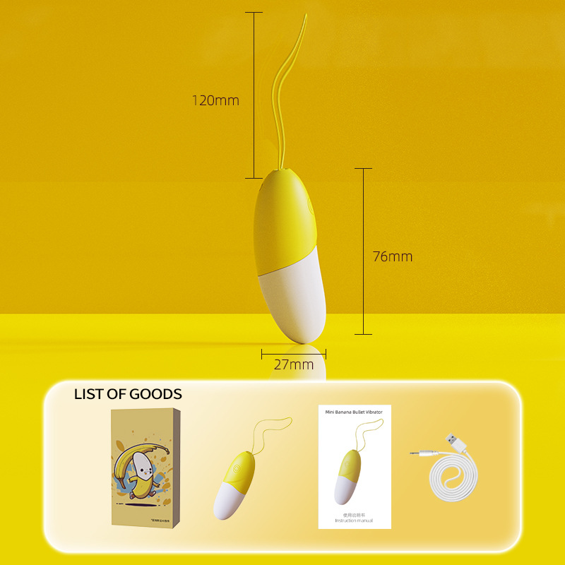 Banana-shape Mute Portable Muti-frequency Wearable Remote Control Women Vibrator