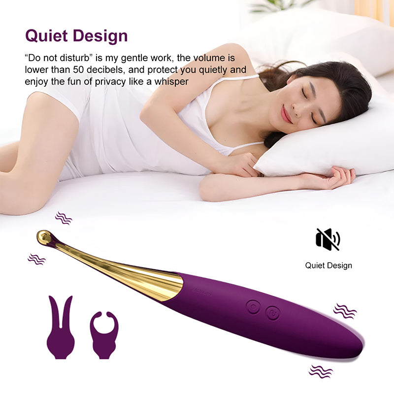 10-Speed Multifunctional Interchangeable Head Vibrating Wand