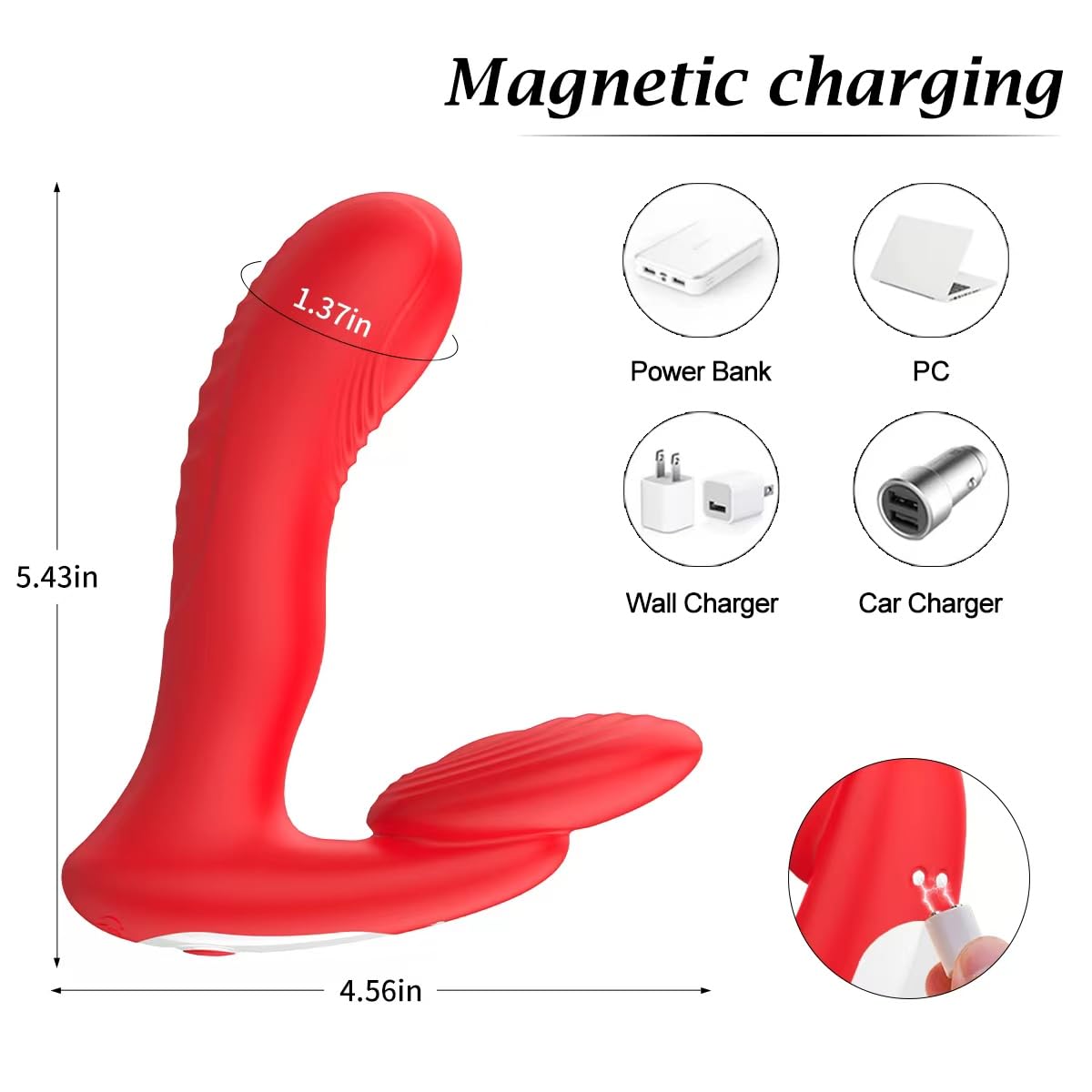 Remote Control Silicone Vibrator 10 Vibration Heating Prostate Massager