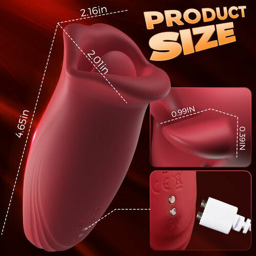 Lurevibe - Rose Muncher 10 Biting & 10 Vibrating Modes Stimulate Nipple Clitoral Women Vibrator