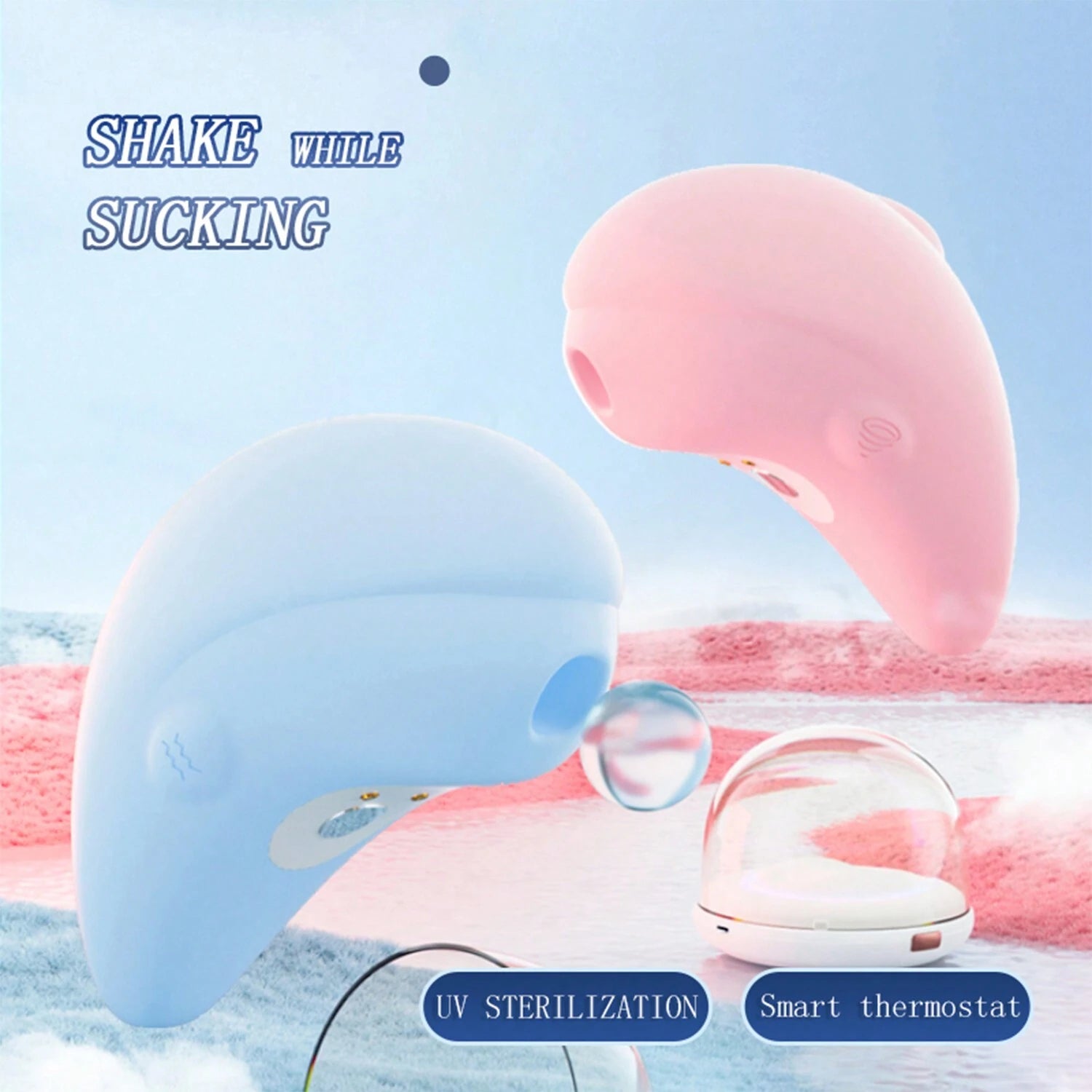 Dolphin Heating Sucking Vibrator With Sterilization Shell