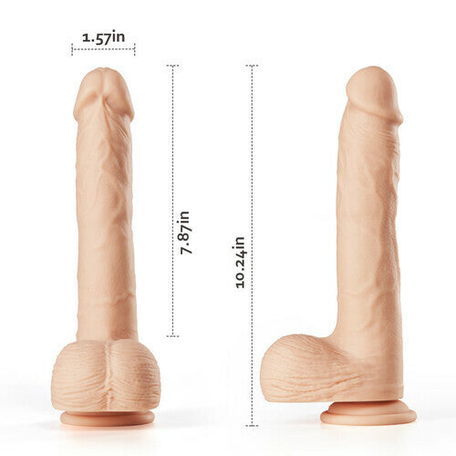 Lurevibe - Rotary Telescopic Thrust Dildo Rocking Toy Vibration Stimulation Clitoris Anus Uterine Cavity Lifelike Strong Sucker