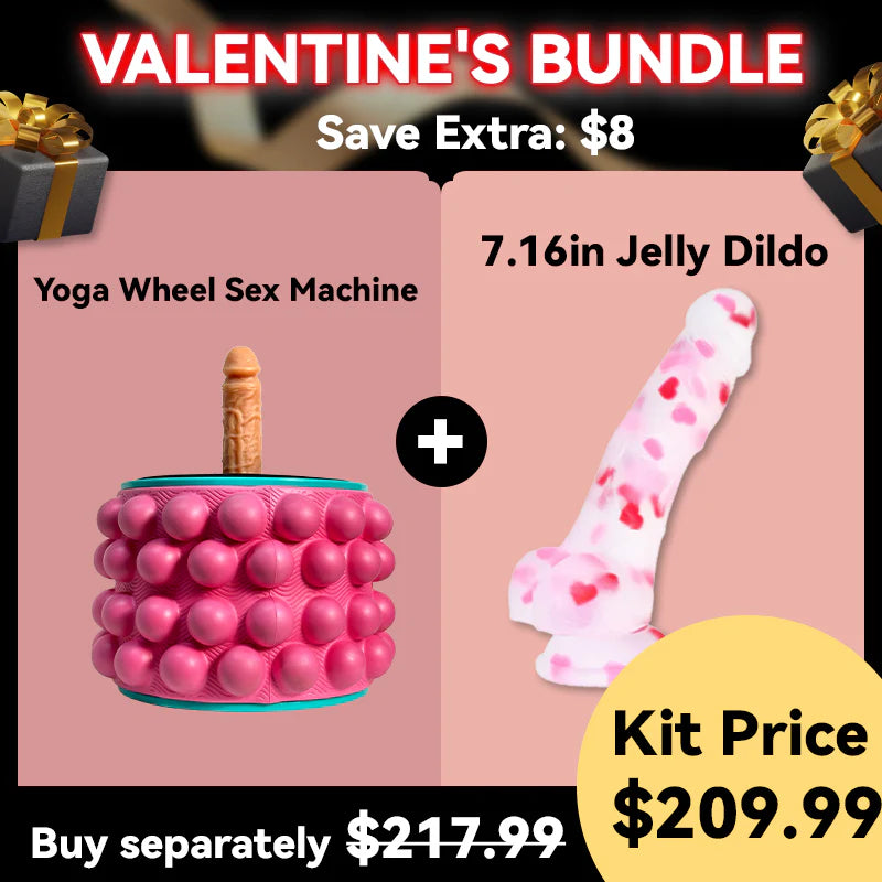 [Hot Pick] Save $8 - Yoga Wheel Sex Machine & 7.16in Jelly Dildo