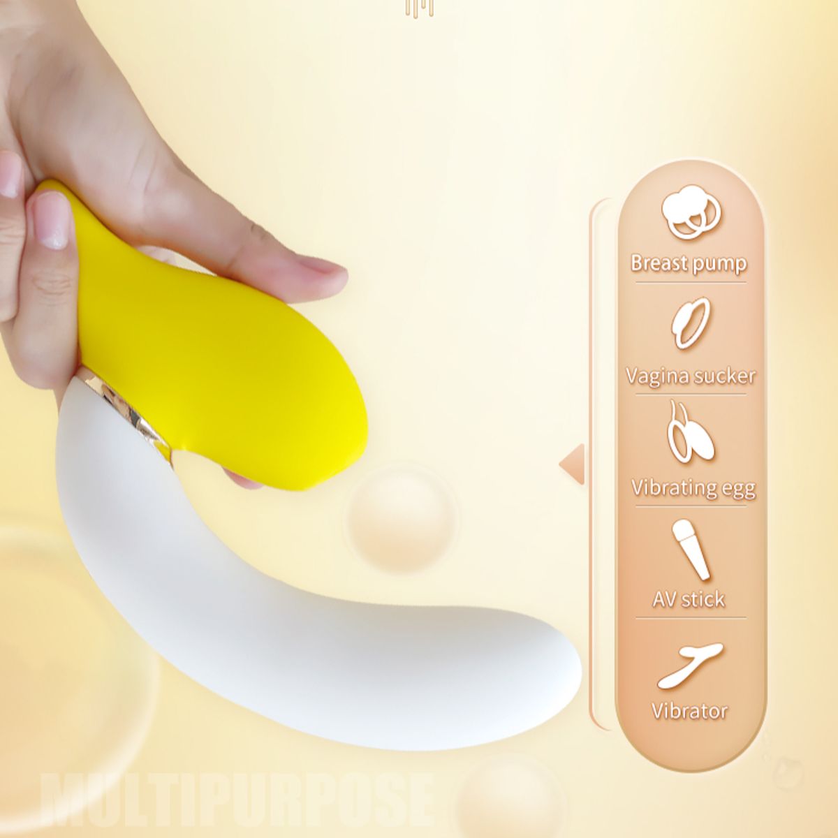 Lurevibe - Rotating Banana Vibrator Sucking Double Vibration Masturbation Sex Toy