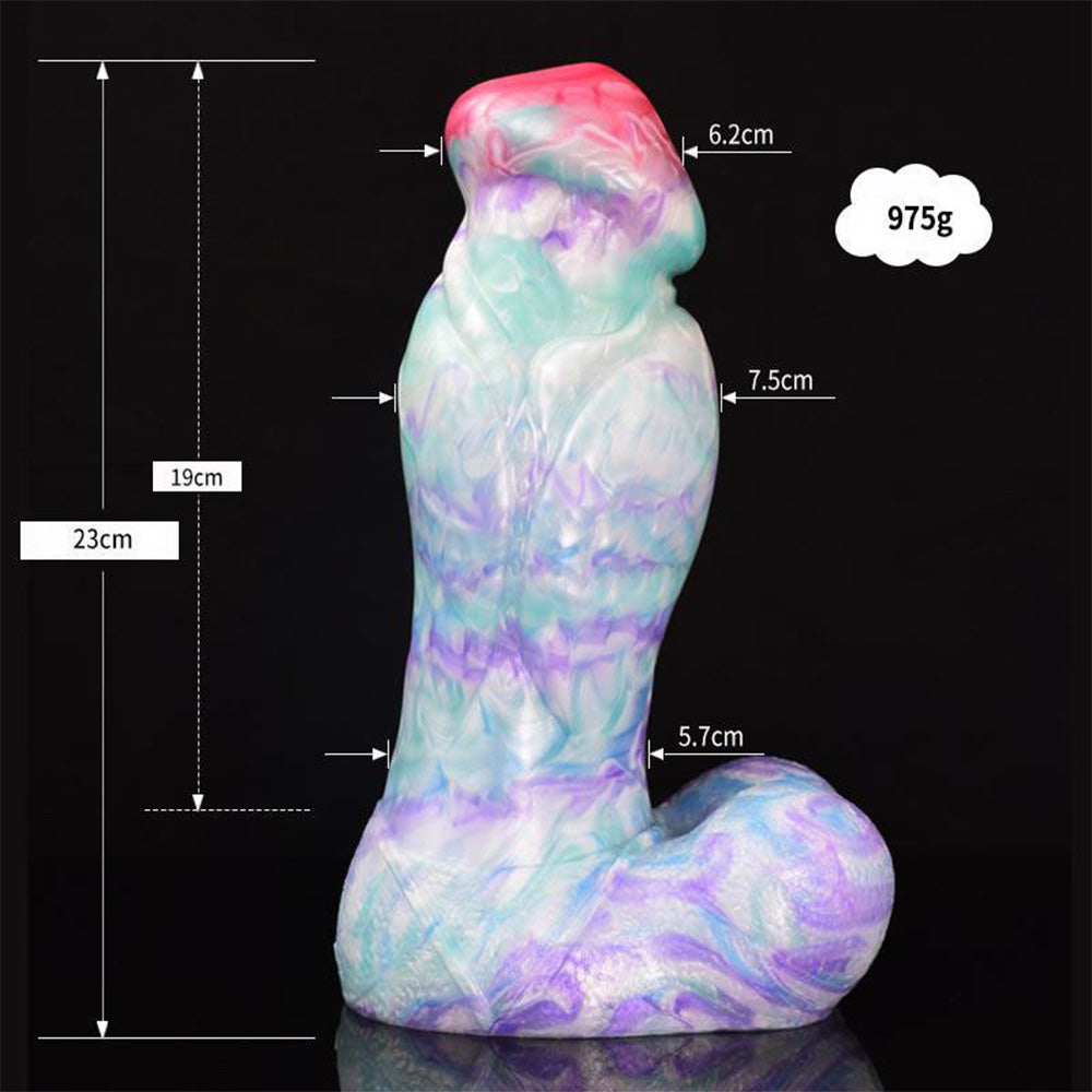 Colorful Soft Mushroom Head Silicone Artificial Dildo