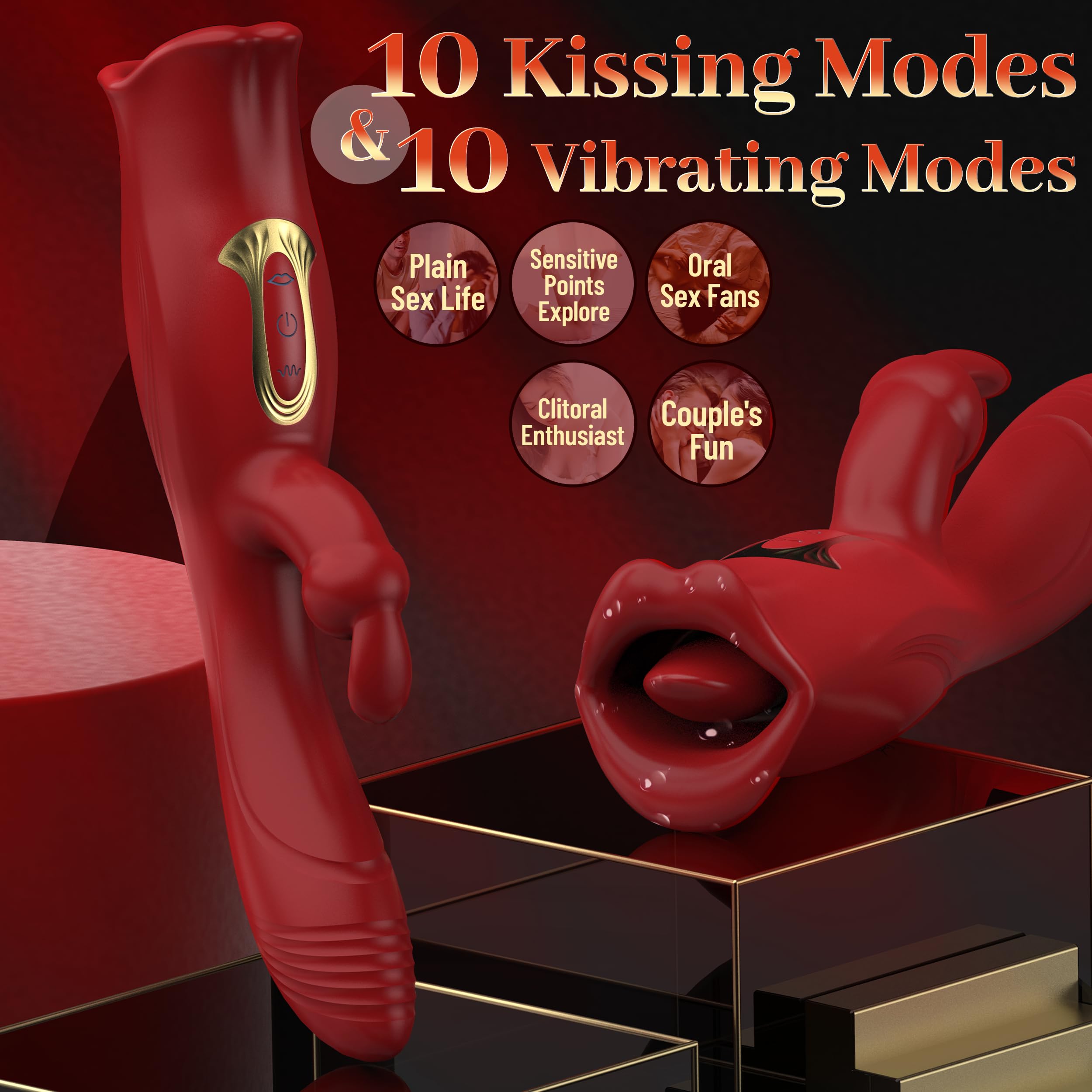 Lurevibe - Rose Muncher Clit Licker, Juguetes Sexuales para Mujer Vibrador Sexual Rose Virbrator for Women