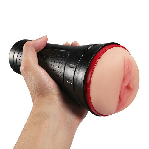 2 IN1 Vibrating & Realistic Vagina Fleshlight Masturbator