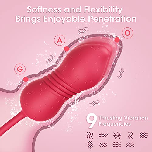 Lurevibe - Rose Toy Vibrator Female Telescopic Egg Jumping  Tongue Licker Sex Toys