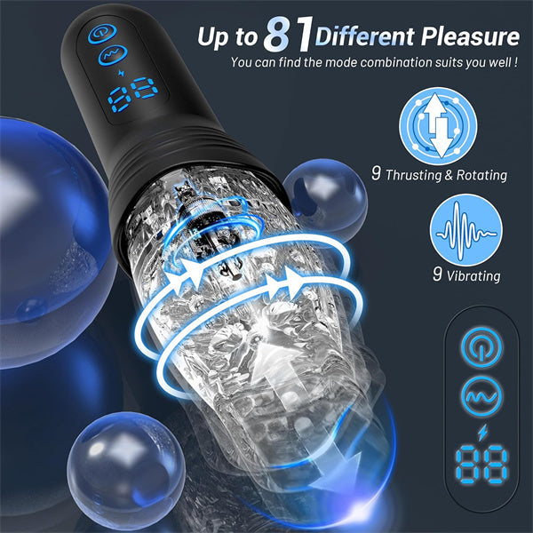 Lurevibe - Gawk Gawk 4000 Masturbator Masturbating Electric Sex Toy for Men with 9 Vibration and Telescopic Modes