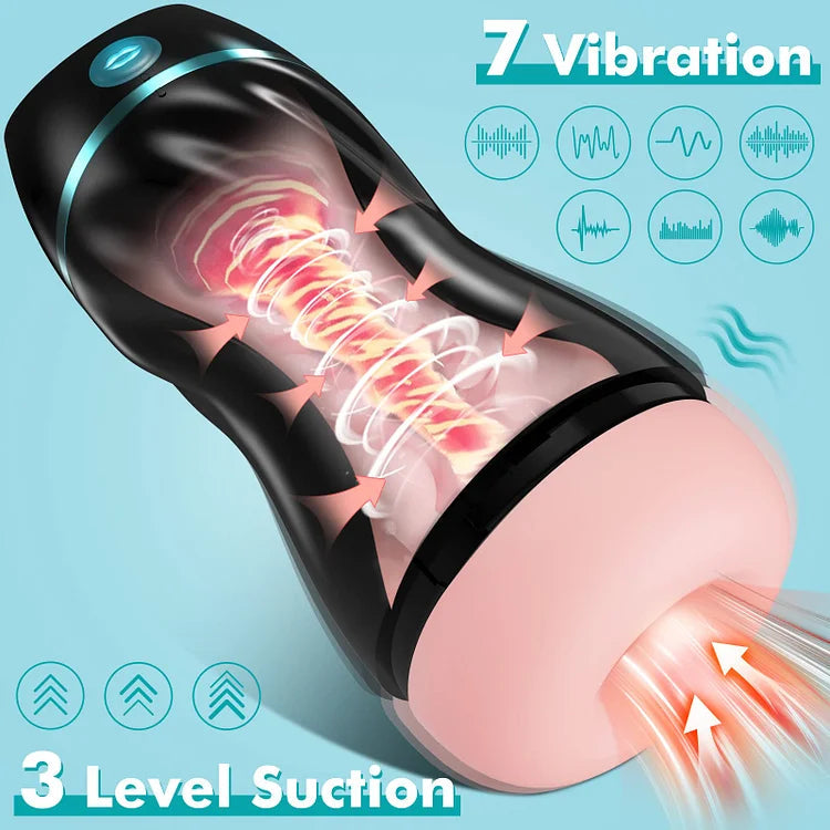 Lurevibe Automatic Sucking Male Masturbators Upgraded 7 Vibration & Suction