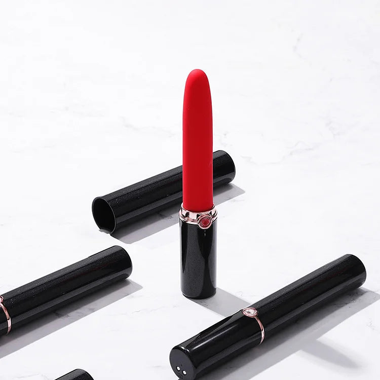 Lurevibe - Pocket Rocket - Black Tube Lipstick Vibrating Stick