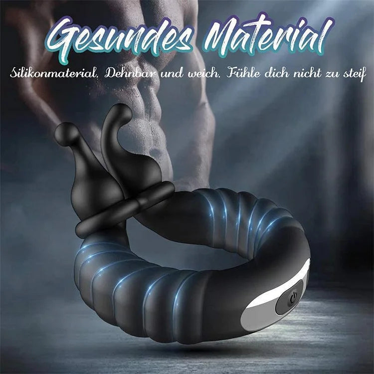 Lurevibe - Vibrating Dual Penis Ring Dildo Stretchy Cock Ring