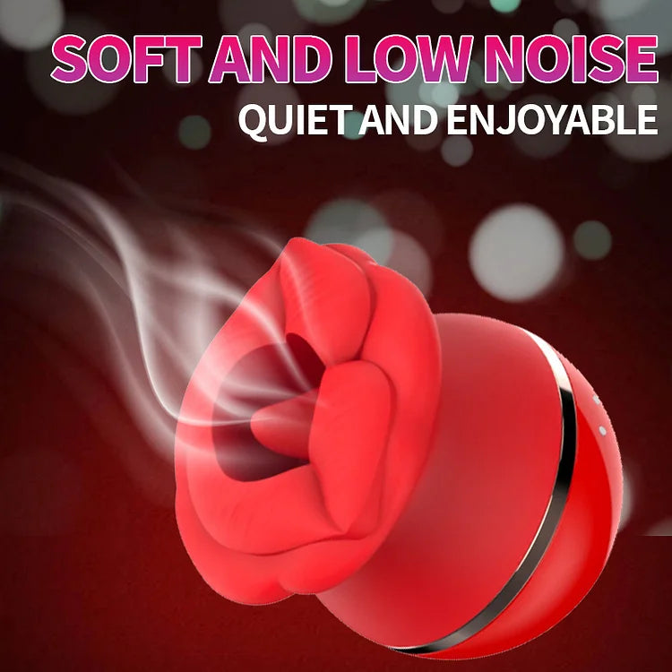 Desiretouch - Rose Lip Suction Tongue Licking Massager Clitoral Stimulator