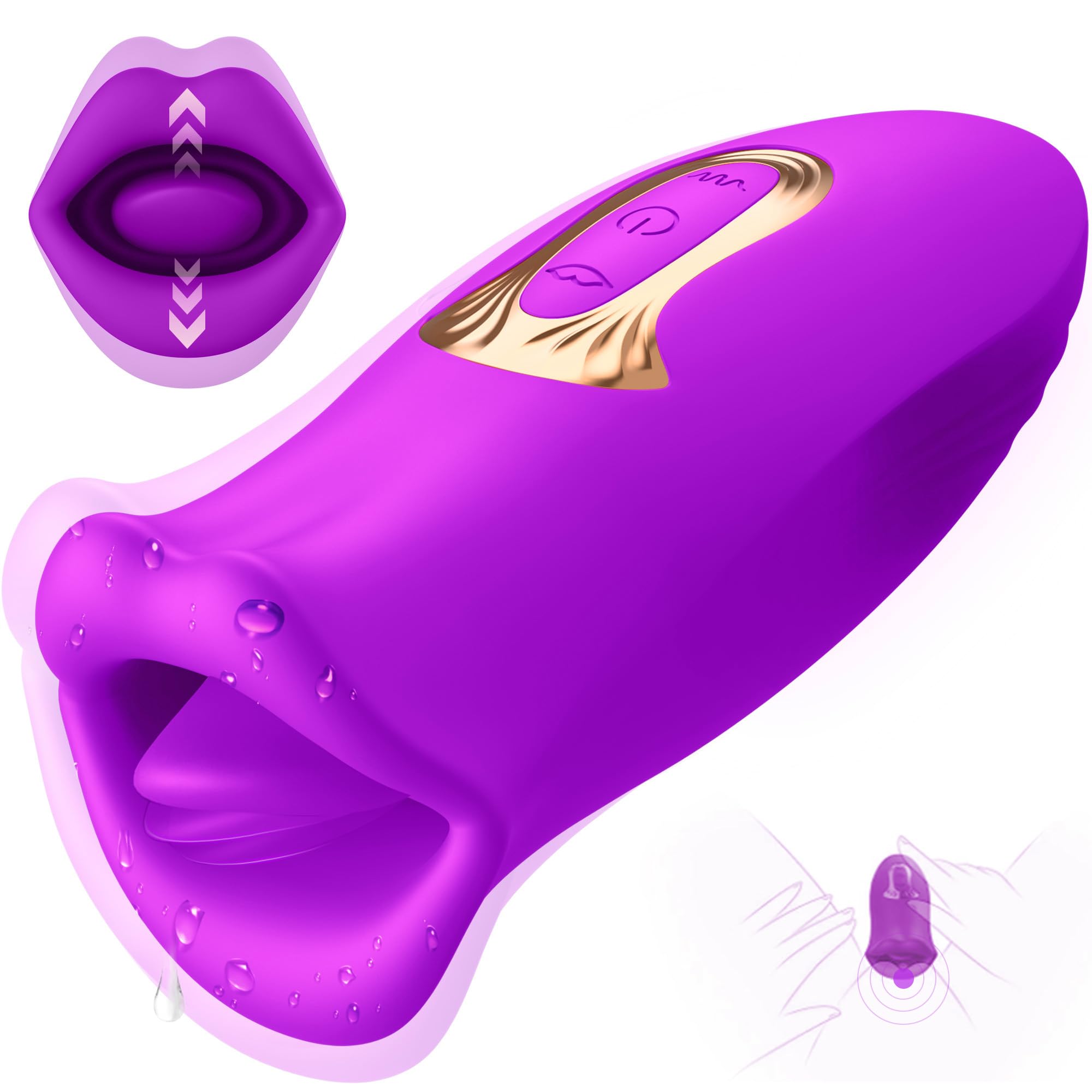 Lurevibe - Rose Muncher 10 Biting & 10 Vibrating Modes Stimulate Nipple Clitoral Women Vibrator