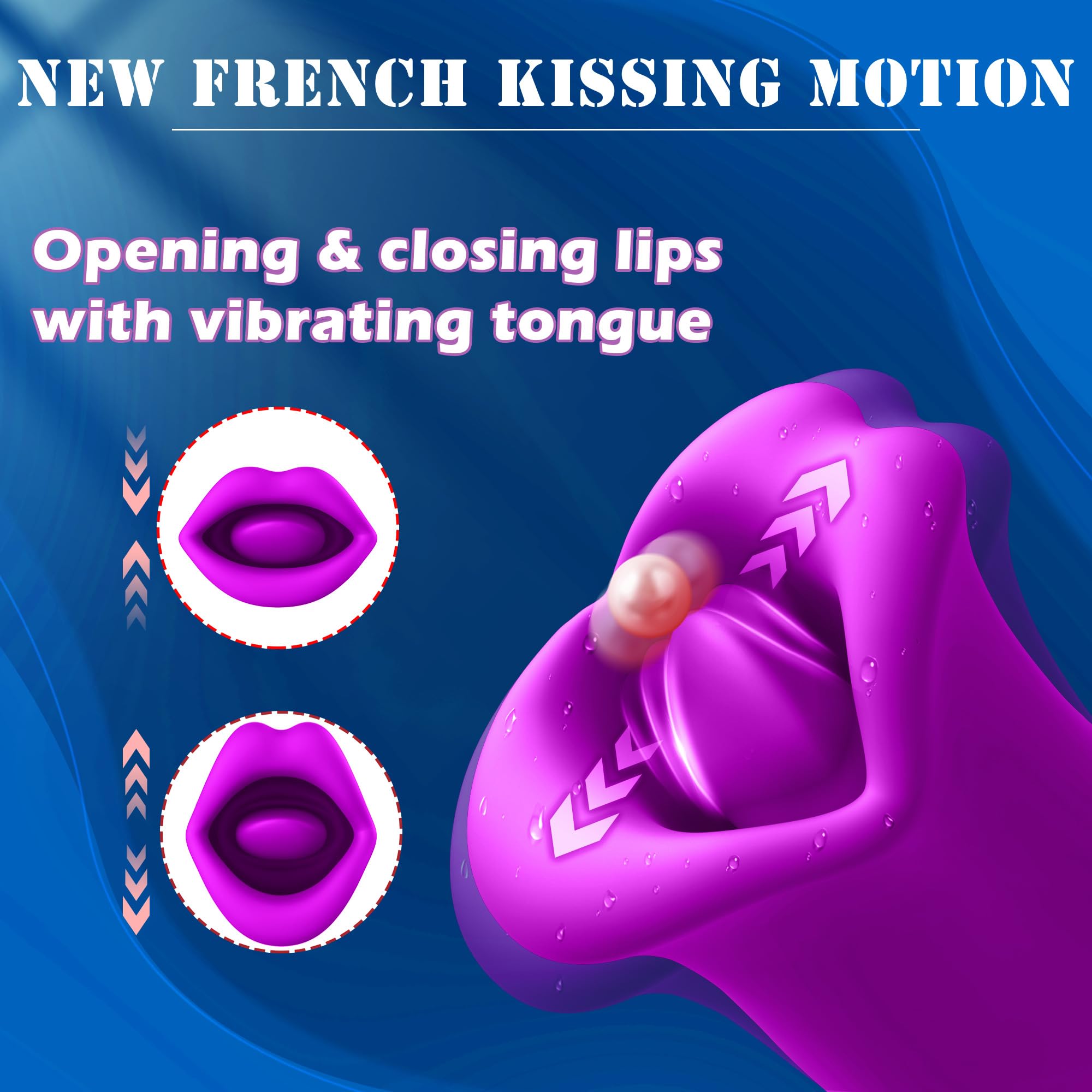 Lurevibe - Rose Muncher 10 Biting & 10 Vibrating Modes Stimulate Nipple Clitoral Women Vibrator