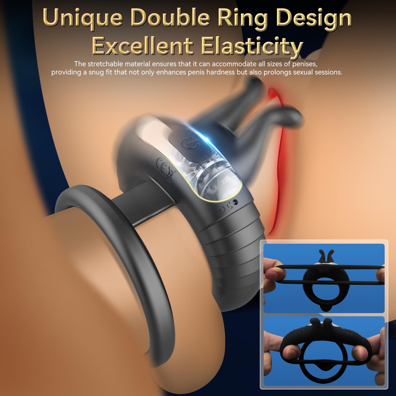 Lurevibe - Bunny Ring IV Waterproof Male Sex Toys for Men Couples Cock Rings Adult Toys