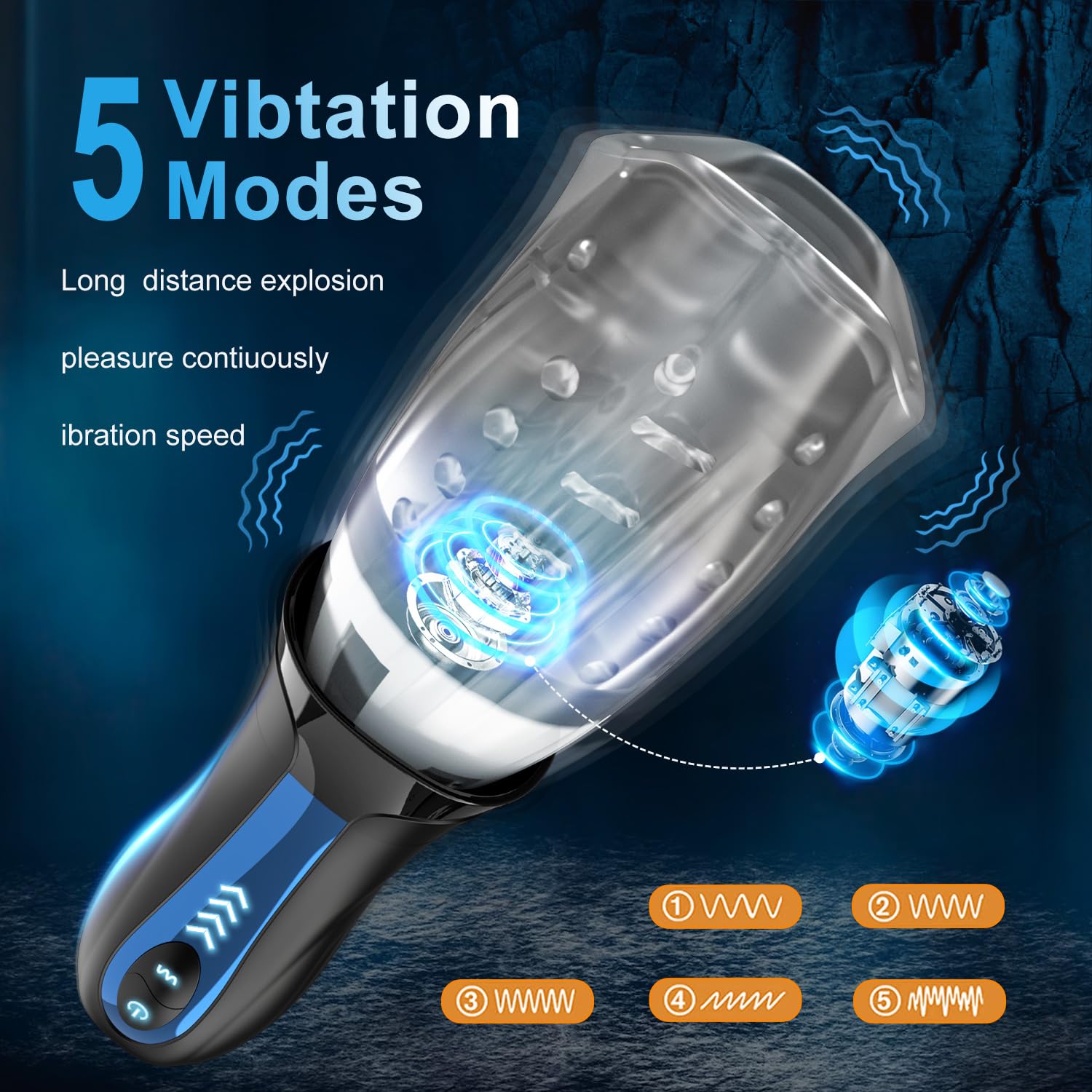 Lurevibe - Gawk Gawk 6000 Pro With 5 Vibrating & 5 Rotating Modes