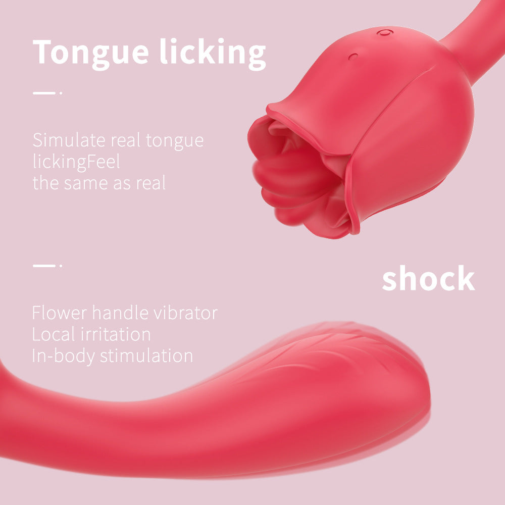 Lurevibe - Rose Vibrator With Handle