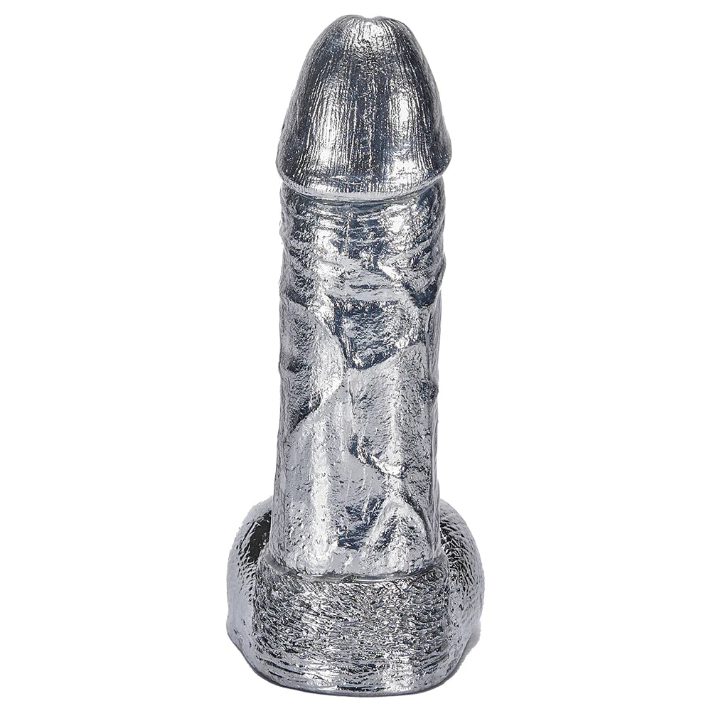 Silver Dildo 6.8 Inch G spot Monster Metal Dildo Sex Toy for Women