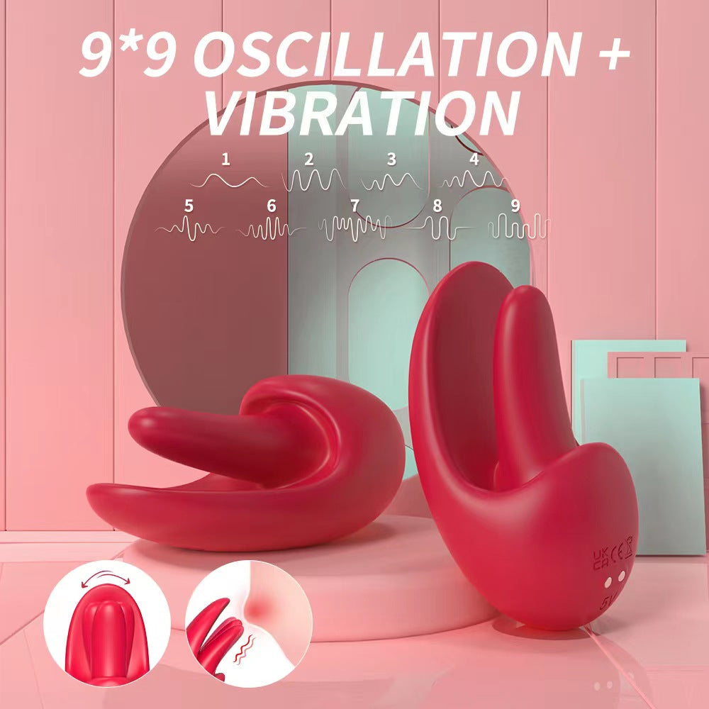 Lurevibe - Tongue Shape Licking Nipples Clit Stimulation Vibrators For Women