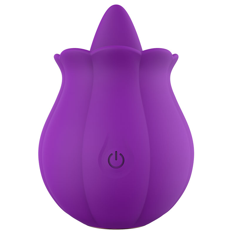 Lurevibe -10 Speeds Vibrating Rose Shape Tongue Licking Vibrator For Women