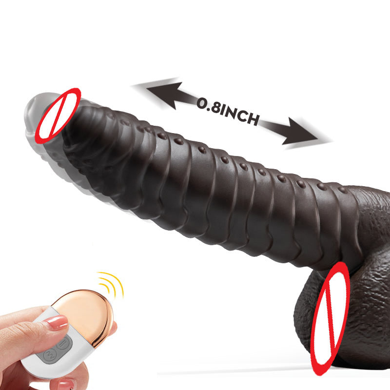 Desiretouch - Double-Ended Dildos Female 10 Frequency Variable Sex Machine Clitoris Vibrator - Telescopic Dildo Silicone Realistic Big Fake Penis Dildo Vibrator