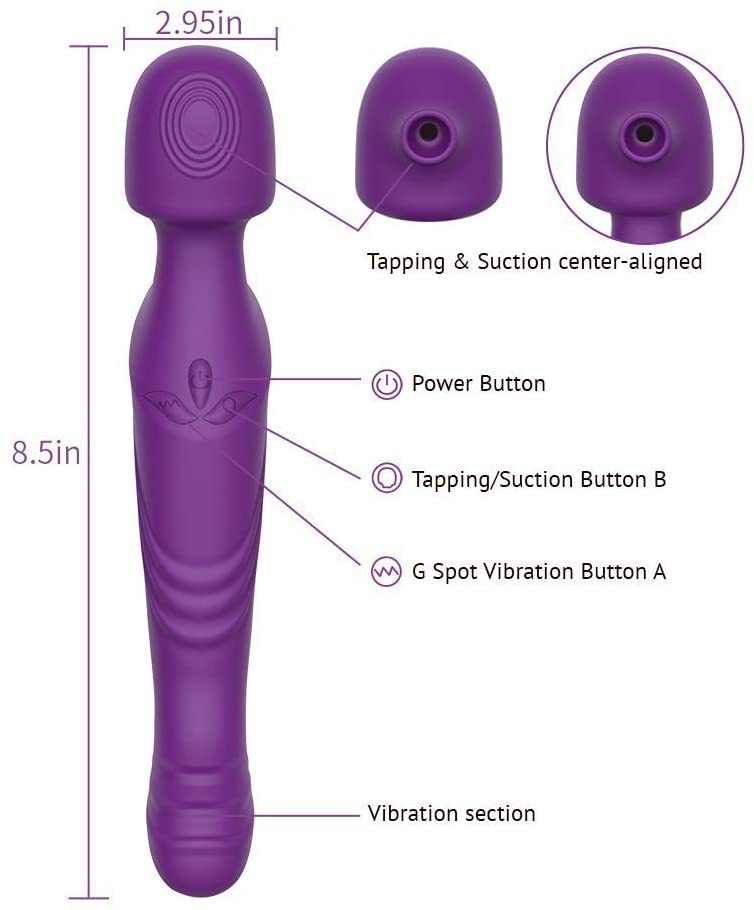 Lurevibe - Clitoral Sucking Vibrator G Spot Stimulation with 10 Suction & Vibration Patterns