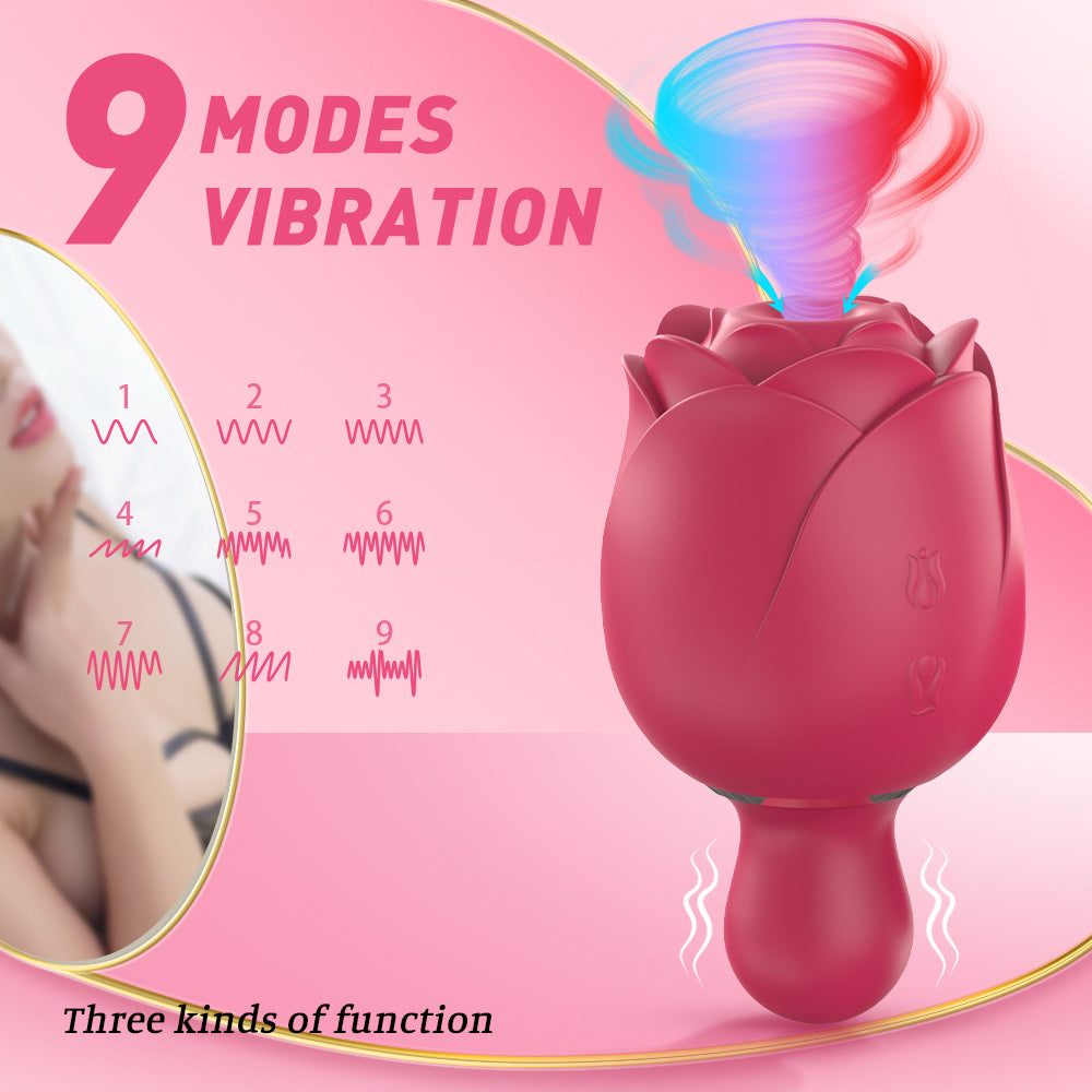 Lurevibe - Sucking Tapping And Vibrating Rose Toy