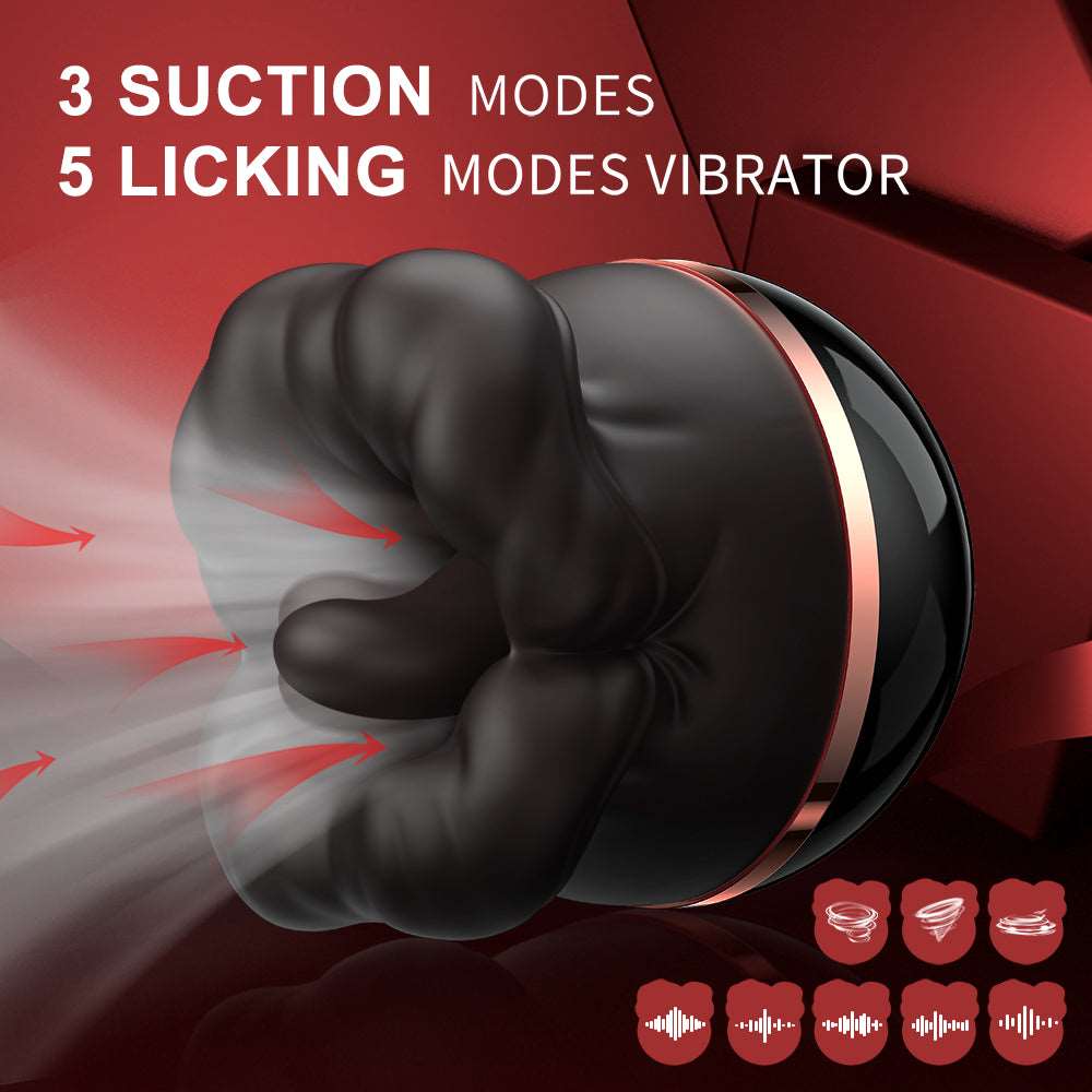 Lurevibe - Big-Mouth Tongue Sucking Female Masturbator Massager Rechargeable Vibrator