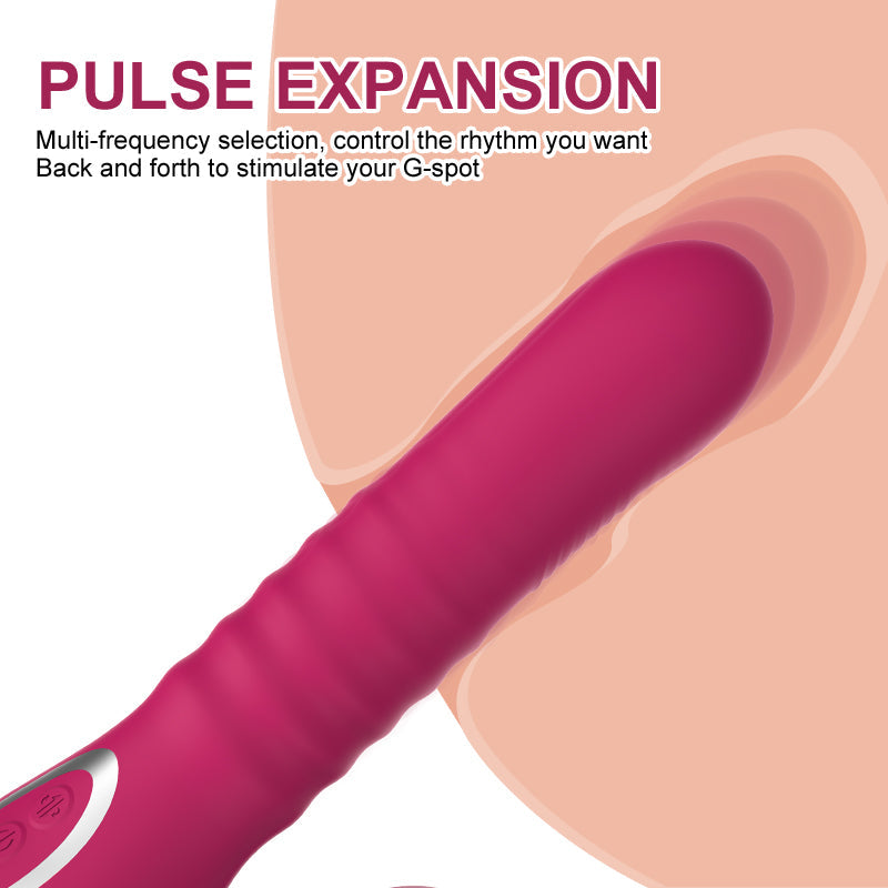 Thrusting Vibrators Dildo Automatic 10 Speed Telescopic Rotation 10 Speed Vibrating G-spot Clitoris Vagina Massage Sex Toy