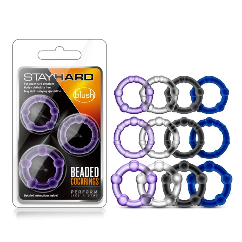 Lurevibe - Erection Enhancing Beaded Cock Rings Set